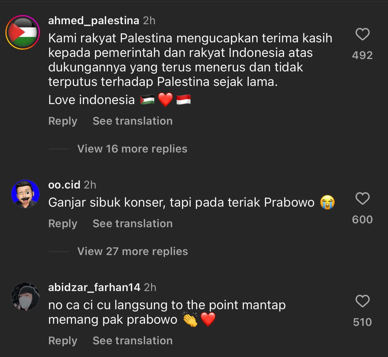 Warganet serbu kolom komentar Prabowo (Sinpo.id/Instagram)