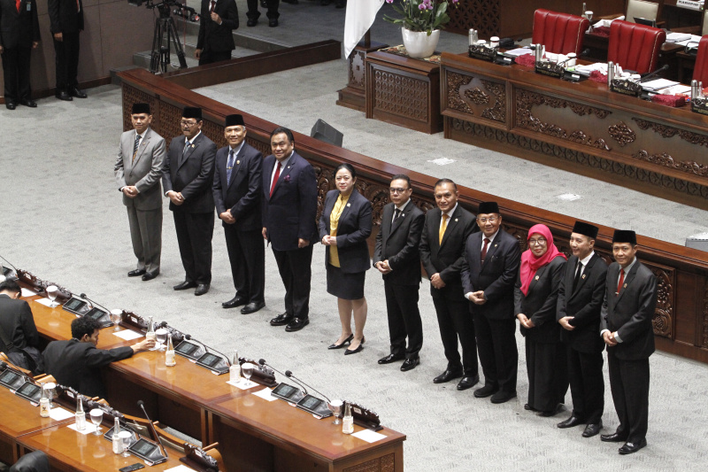 DPR RI menyetujui tujuh Calon Hakim Agung dan Hakim Ad Hoc HAM di Rapat Paripurna (Ashar/SinPo.id)