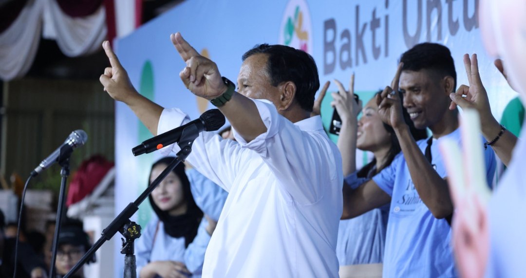 Capres Prabowo Subianto saat menerima deklarasi dukungan Komunitas Bakti untuk Rakyat (SinPo.id/ Tim Media)