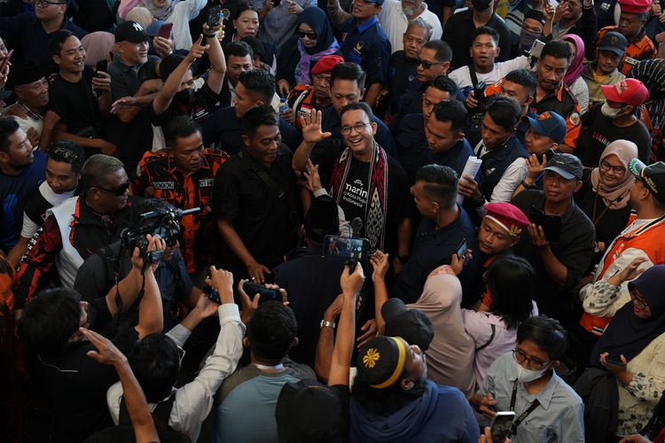 Calon presiden nomor urut 1 Anies Baswedan saat berkampanye di Samarinda, Kalimantan Timur. (SinPo.id/Dok. Timnas Anies-Muhaimin)