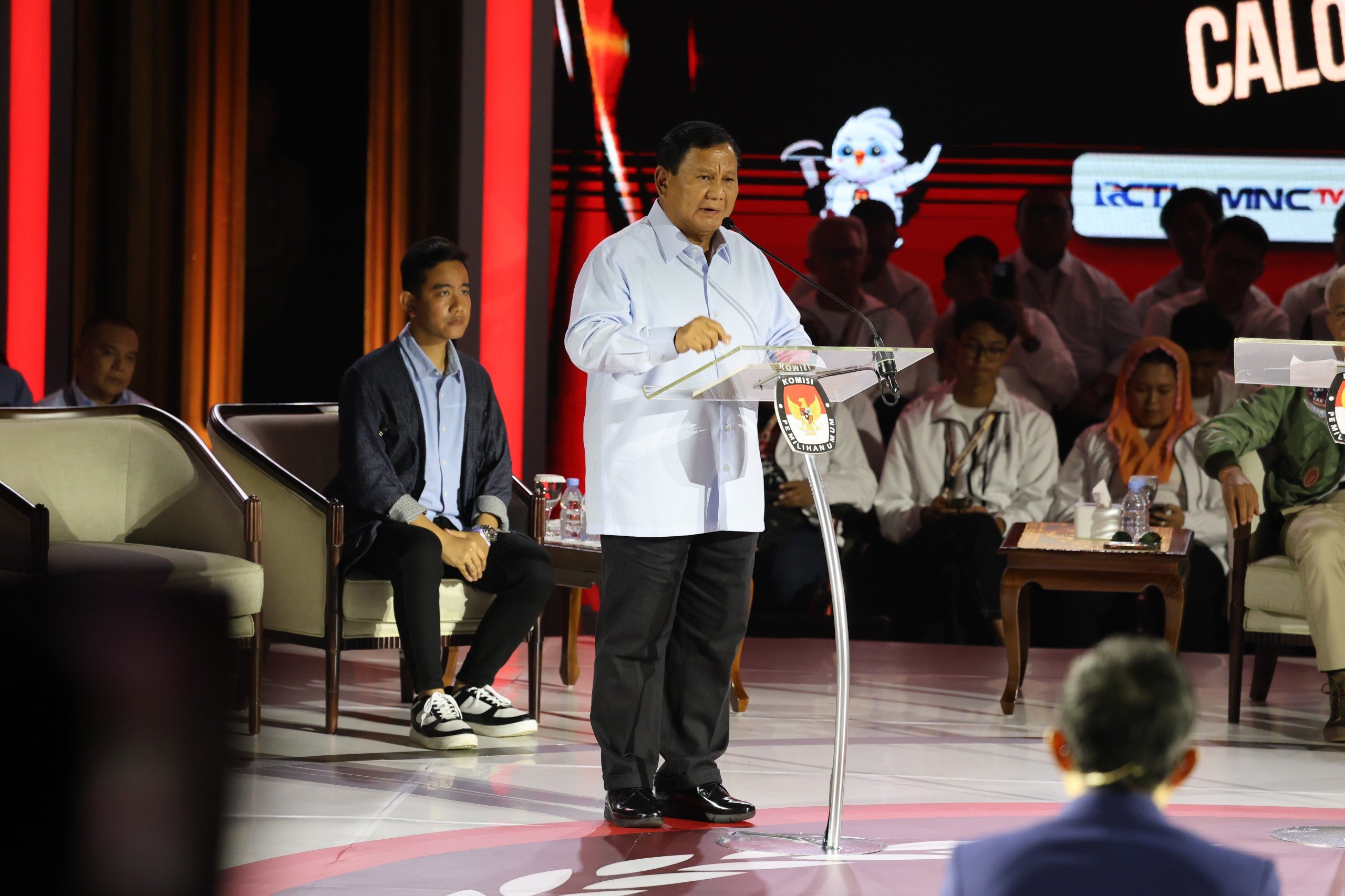 Prabowo di acara debat capres (Sinpo.id/Tim Media)