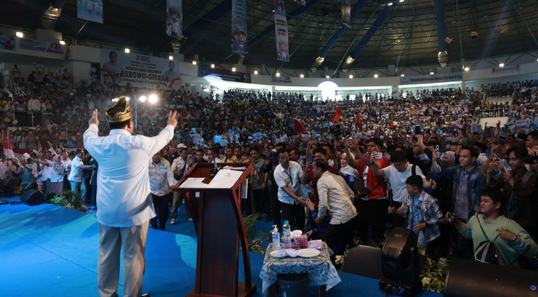 Prabowo Subianto di Pekanbaru, Riau (SinPo.id/ Tim Media Prabowo)