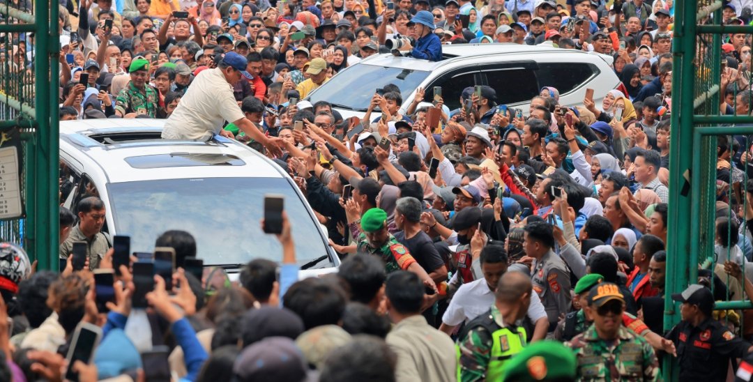 Menhan Prabowo Subianto di Sumedang (SinPo.id/ Tim Media)