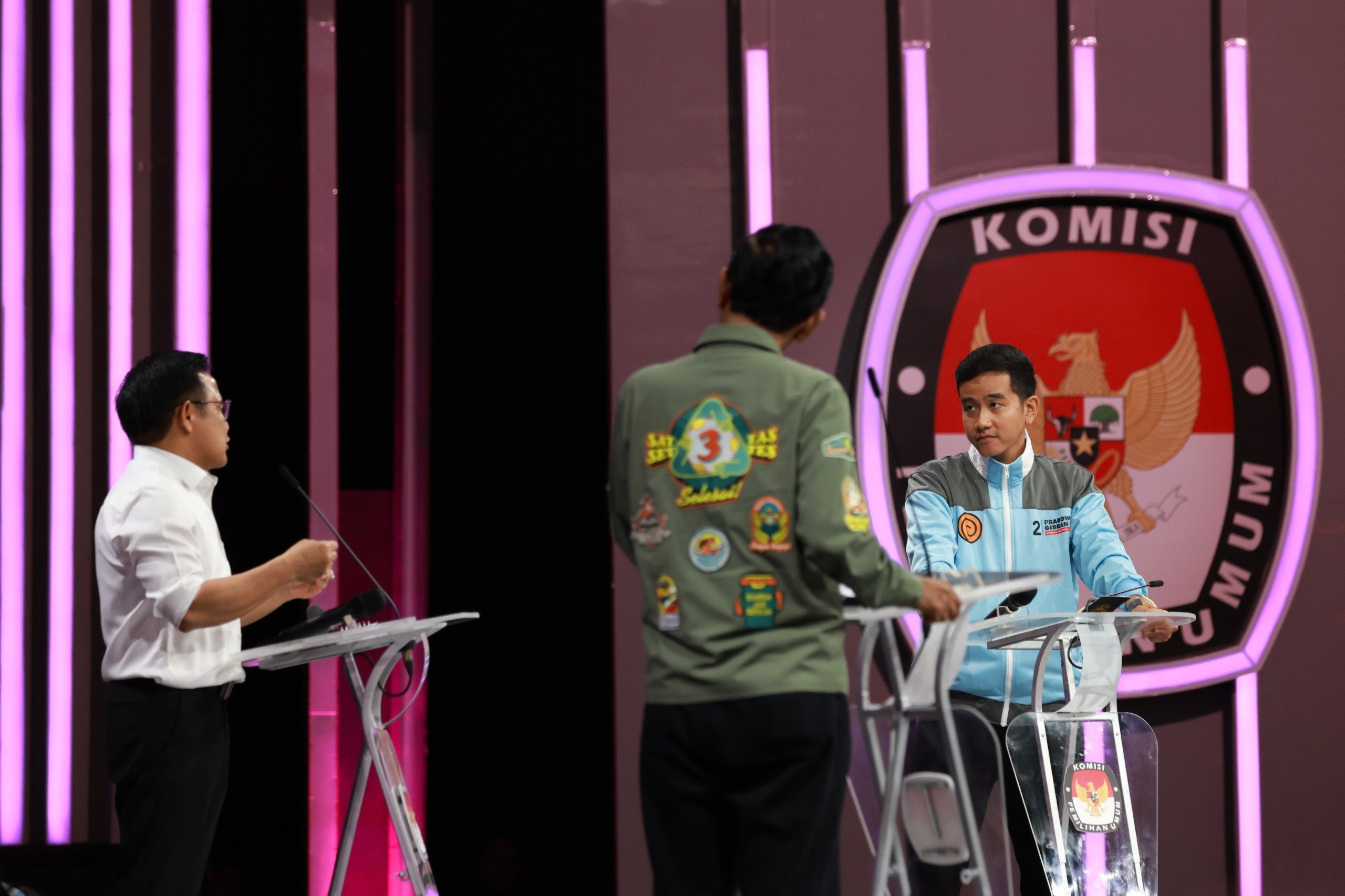 Cawapes nomor urut 2, Gibran Rakabuming Raka, saat tampil di Debat kedua Cawapres di JCC, Jakarta pada Minggu, 21 Januari 2024. (SinPo.id/Tim Media)