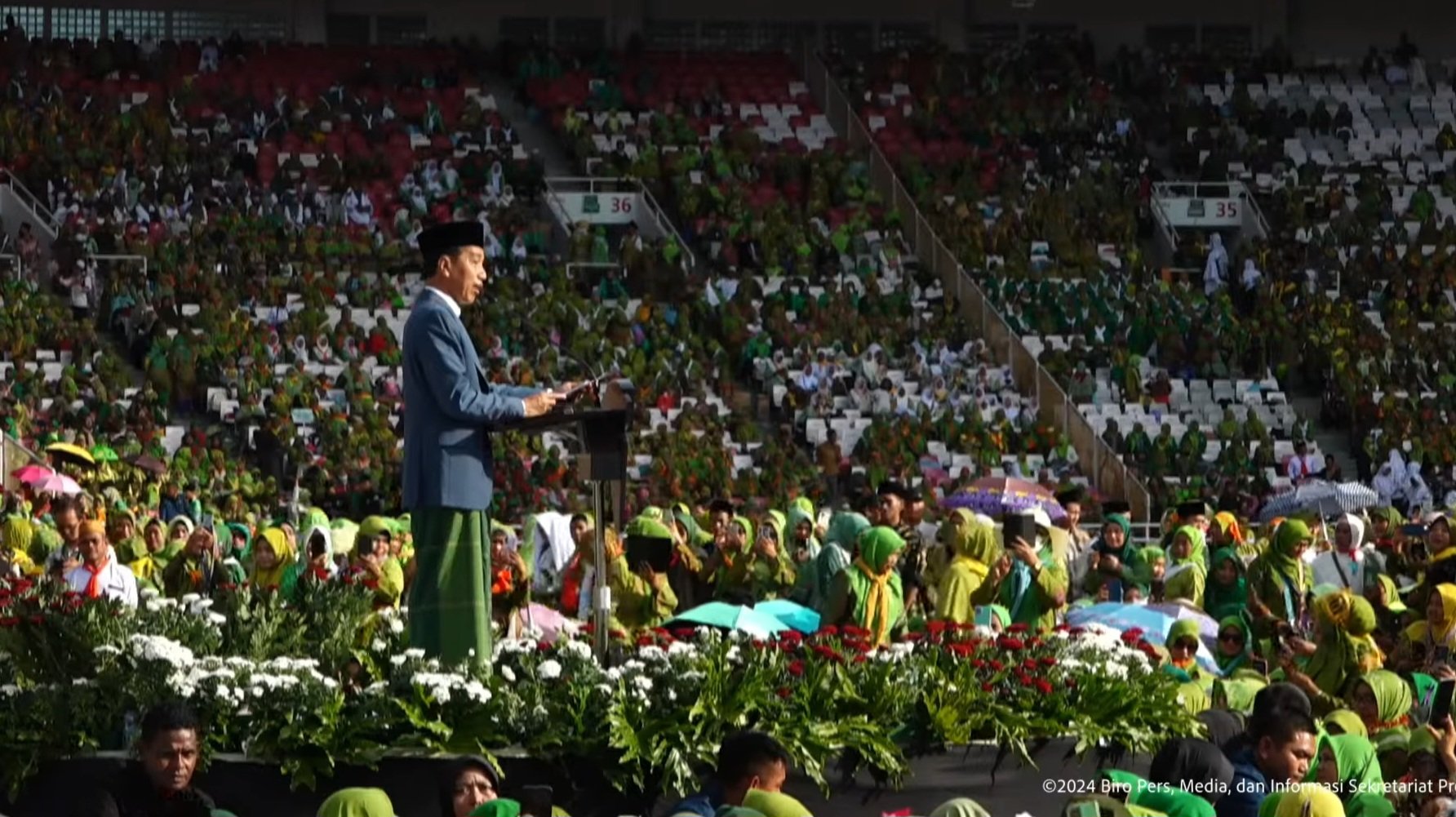 Presiden Joko Widodo di acara Harlah Muslimat NU (Sinpo.id/Youtube Setpres)