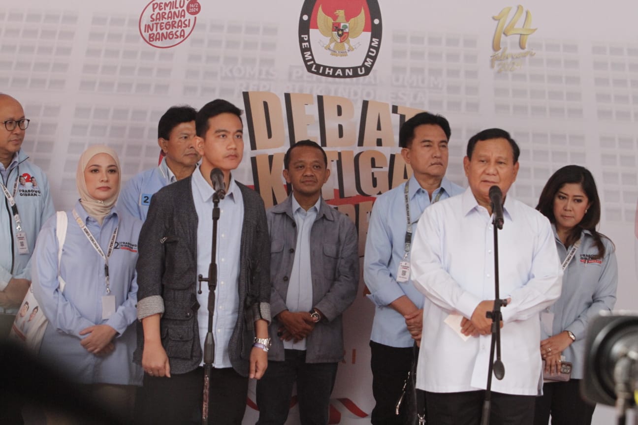 Prabowo-Gibran tampil di acara debat capres (Sinpo.id/Ashar)