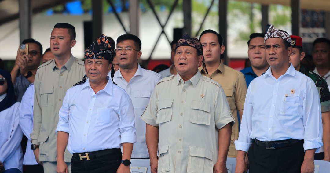 Menhan Prabowo Subianto di Sumedang (SinPo.id/ Tim Media)