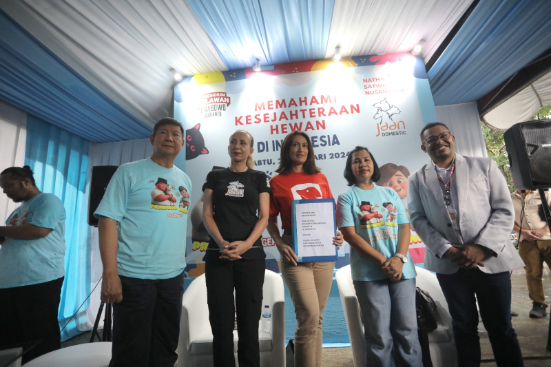 DPP Gerindra menggelar kegiatan tentang kesejahteraan hewan dari Natha Satwa Nusantara (NSN) (Ashar/SinPo.id)