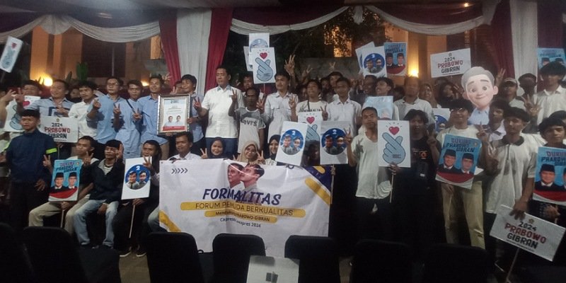 Deklarasi dukungan para Forum Pemuda Berkualitas (Formalitas) di Kertanegara, Jakarta (Sinpo.id)