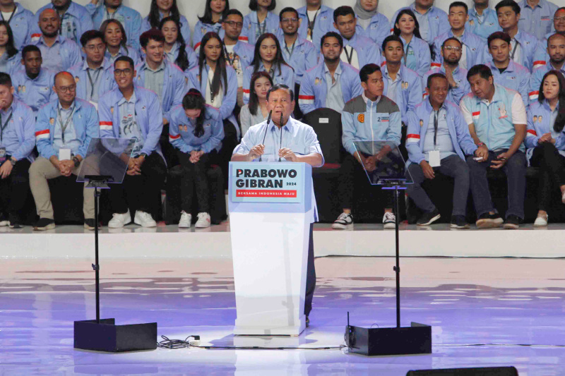 Prabowo-Gibran hadiri Pidato politik untuk Anak Muda Indonesia (Ashar/SinPo.id)
