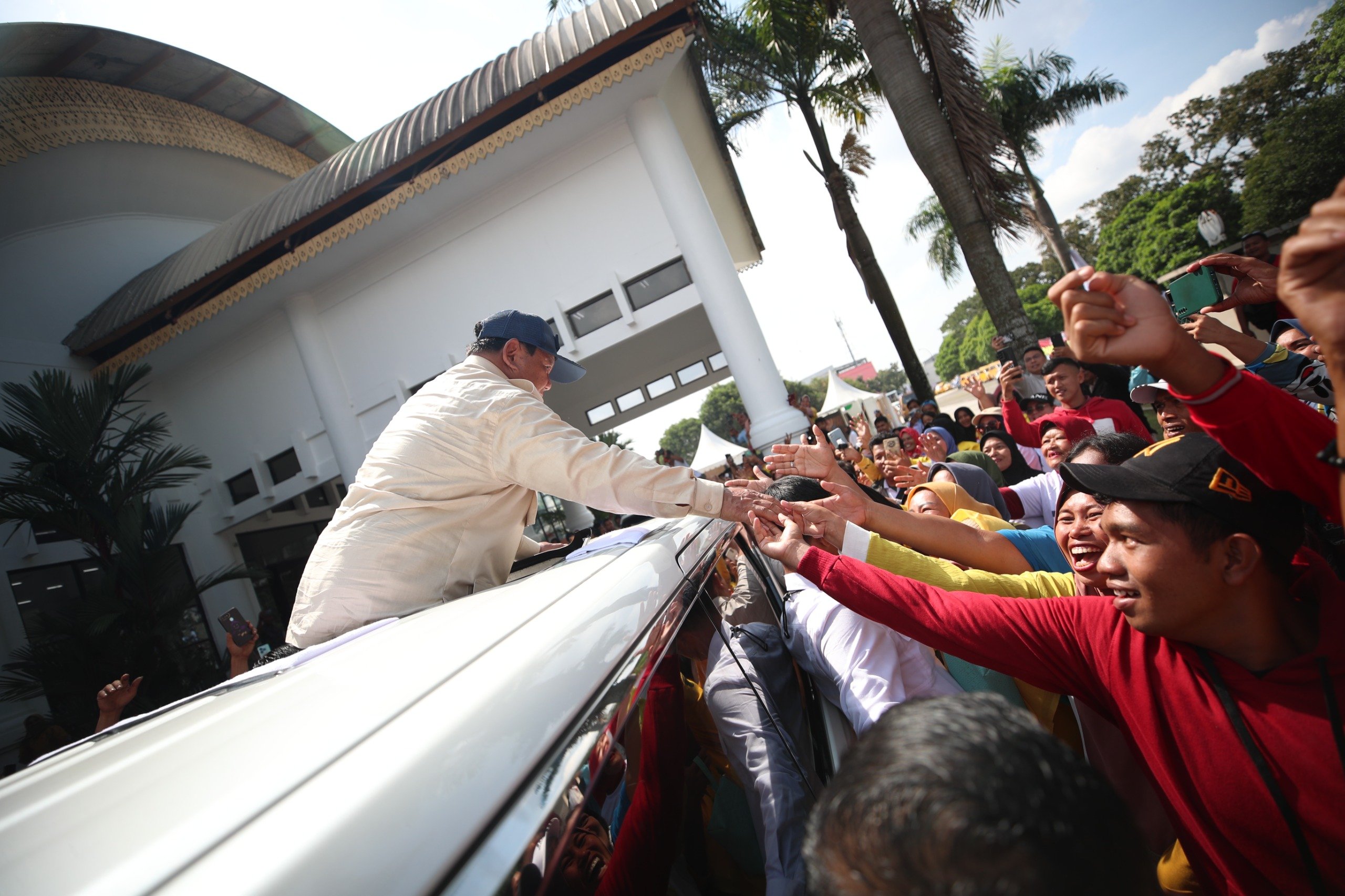Prabowo disambut para simpatisan di Medan (Sinpo.id/Tim Media)