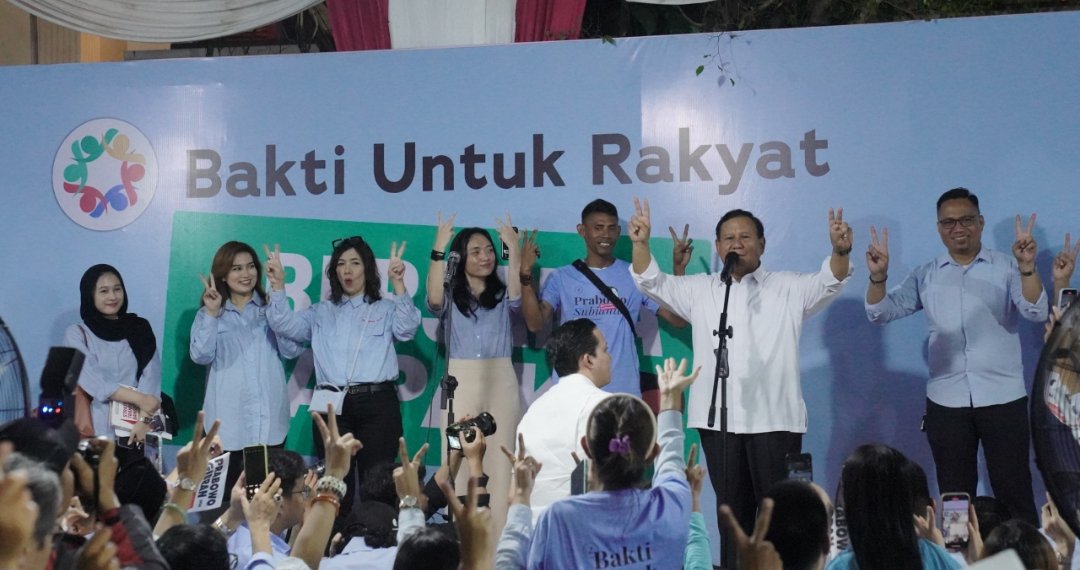 Capres Prabowo Subianto saat menerima deklarasi dukungan dari Komunitas Bakti untuk Rakyat (SinPo.id/ Tim Media)