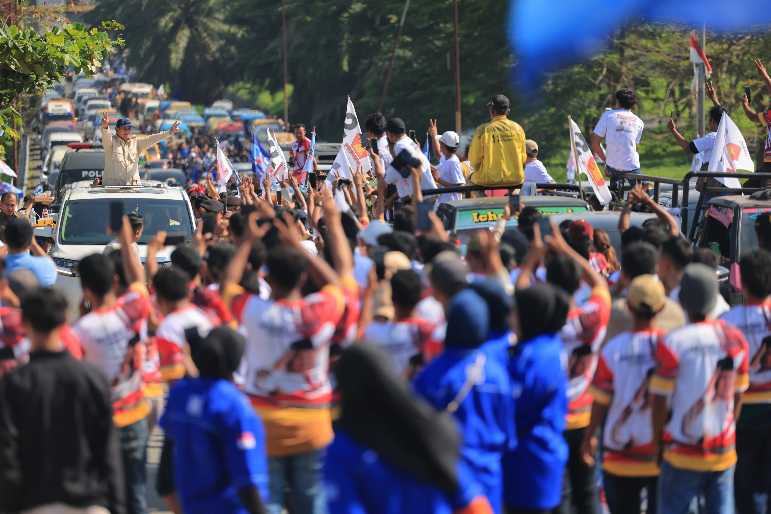 Prabowo dikerumuni pendukung di Medan (Sinpo.id/Tim Media)