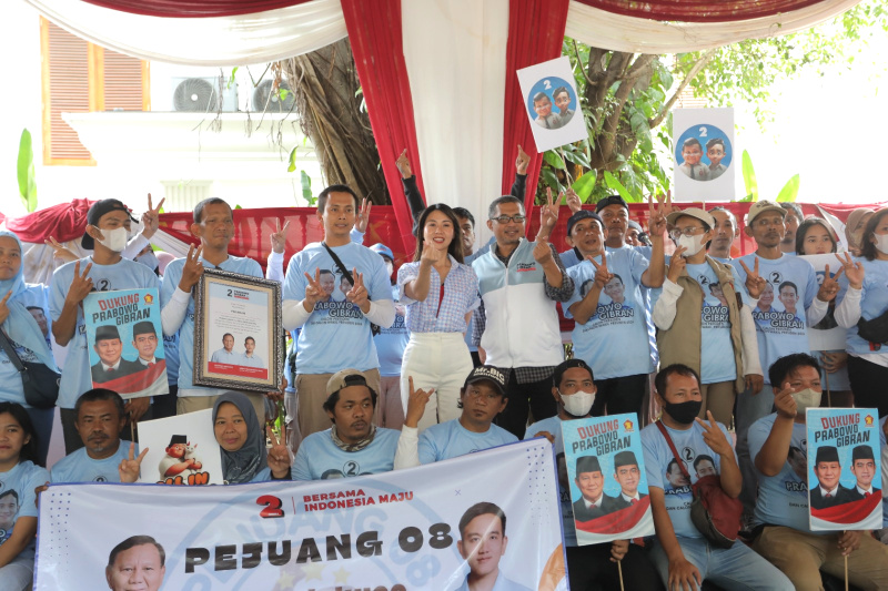Relawan Pejuang 08 resmi Deklarasi mendukung paslon nomor urut 02 Prabowo-Gibran di Pilpres 2024 (Ashar/SinPo.id)