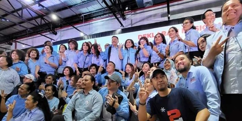 Rico hadiri acara AAB deklarasi dukungan terhadap Prabowo (Sinpo.id/Tim Media)