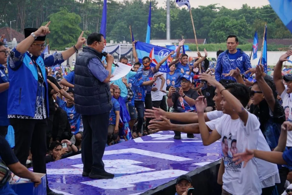 AHY dan SBY kompak suarakan Prabowo-Gibran (Sinpo.id/Partai Demokrat)