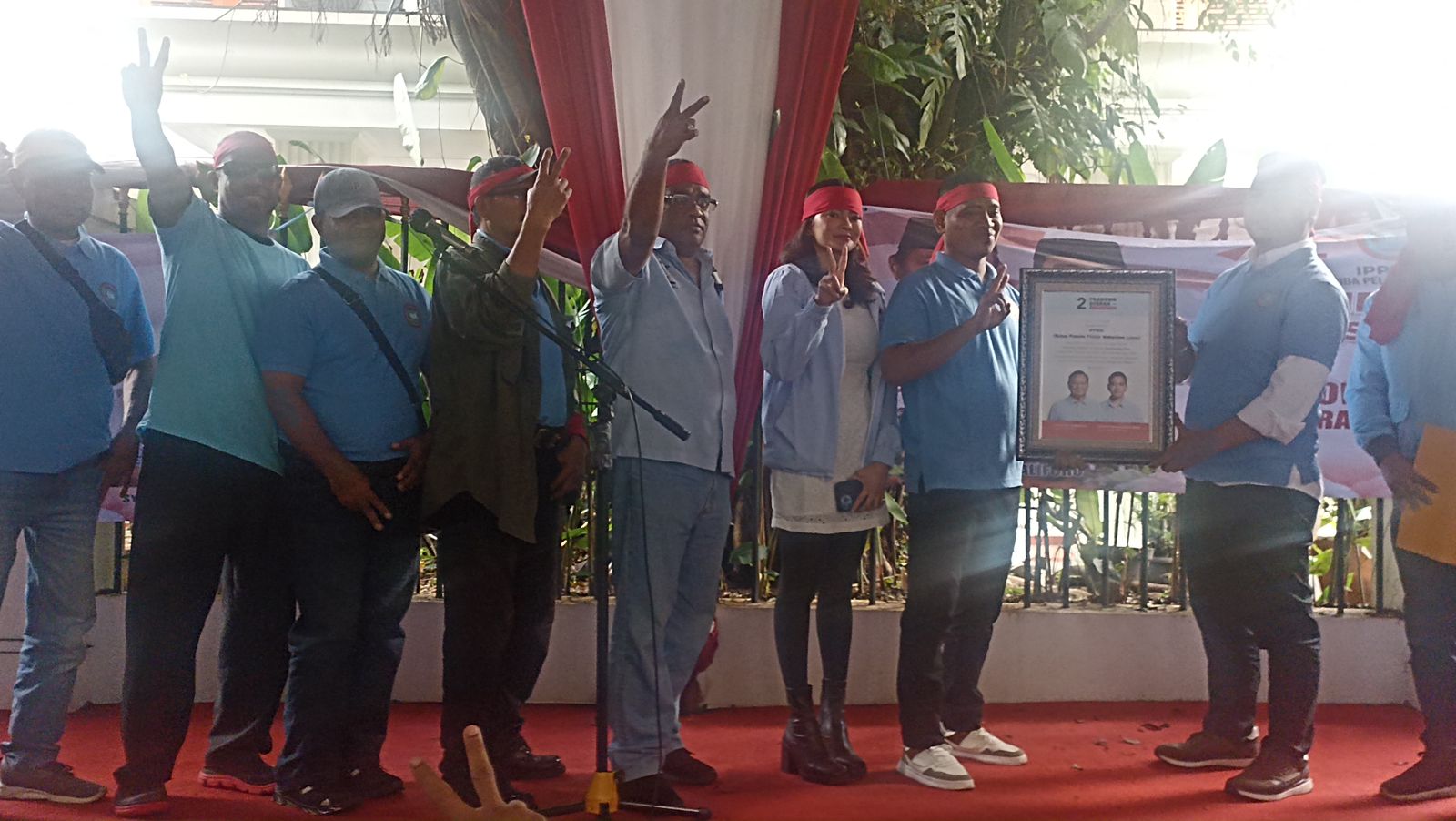 IPPMAL resmi mendeklarasikan dukungan kepada calon presiden dan wakil presiden nomor urut 02, Prabowo Subianto-Gibran Rakabuming Raka. (SinPo.id/Sigit Nuryadin)