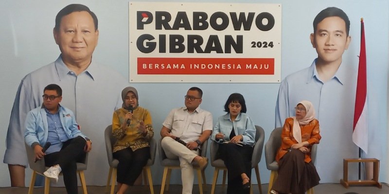 Talkshow 'Program Makan Siang Gratis dan Implementasinya di Indonesia' di Media Center Tim Kampanye Nasional (TKN) Prabowo-Gibran, Jakarta, Sabtu, 3 Februari 2024