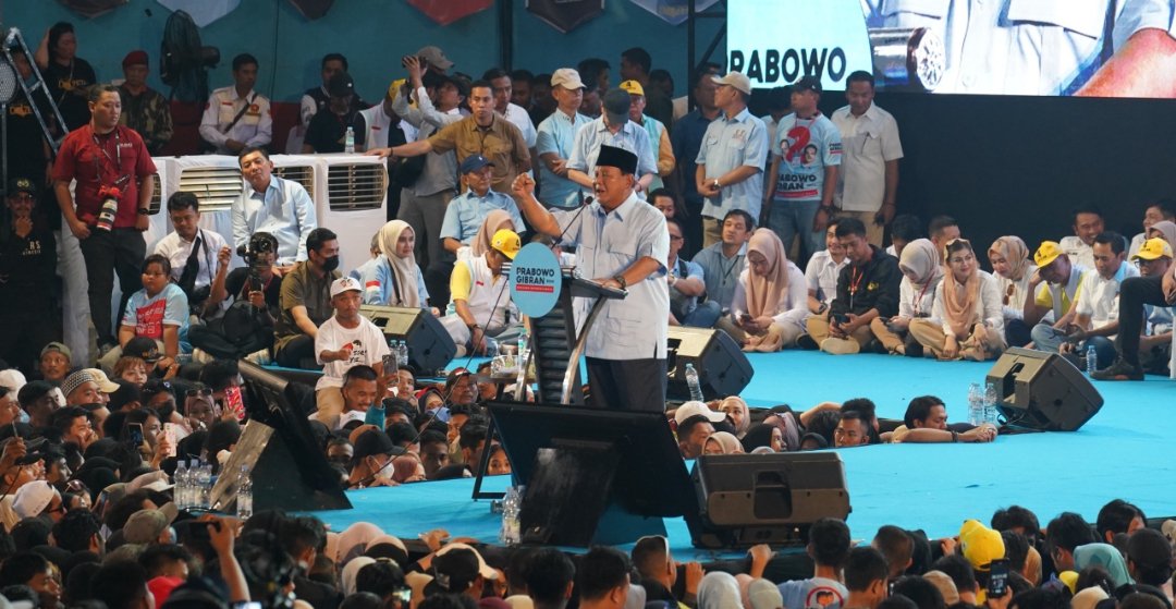 Capres Prabowo Subianto di Makassar (SinPo.id/ Tim Media)