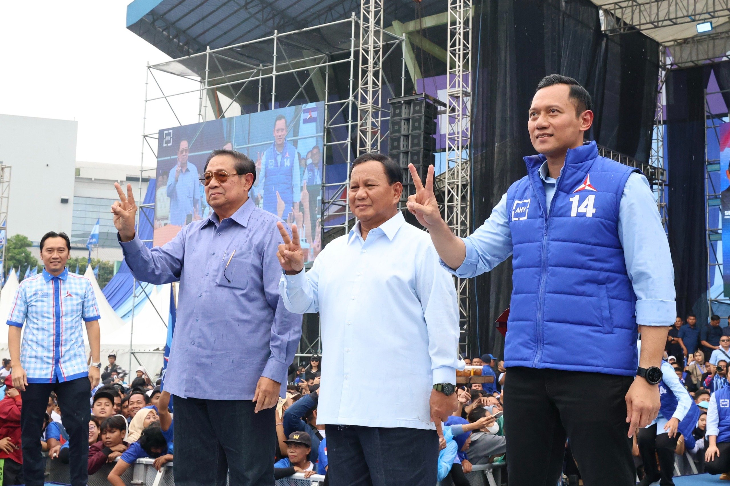 Prabowo hadiri kampanye akbar partai Demokrat di Malang (SinPo.id/ tim TKN)