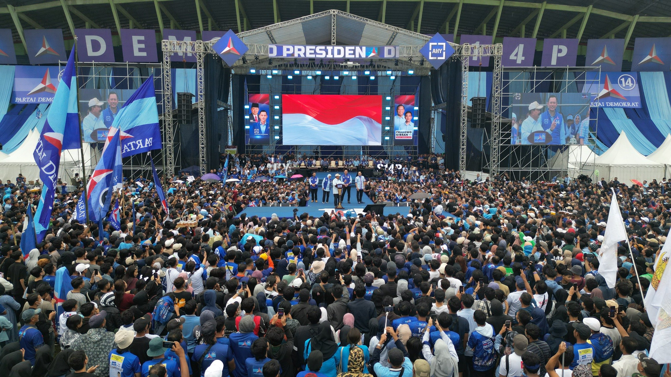 Prabowo hadiri kampanye demokrat di Malang (SinPo.id/ TKN)