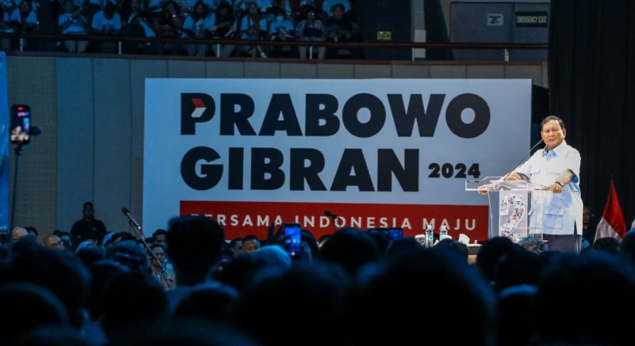 Capres Prabowo Subianto di acara TKN Muda (SinPo.id/ Tim Media)