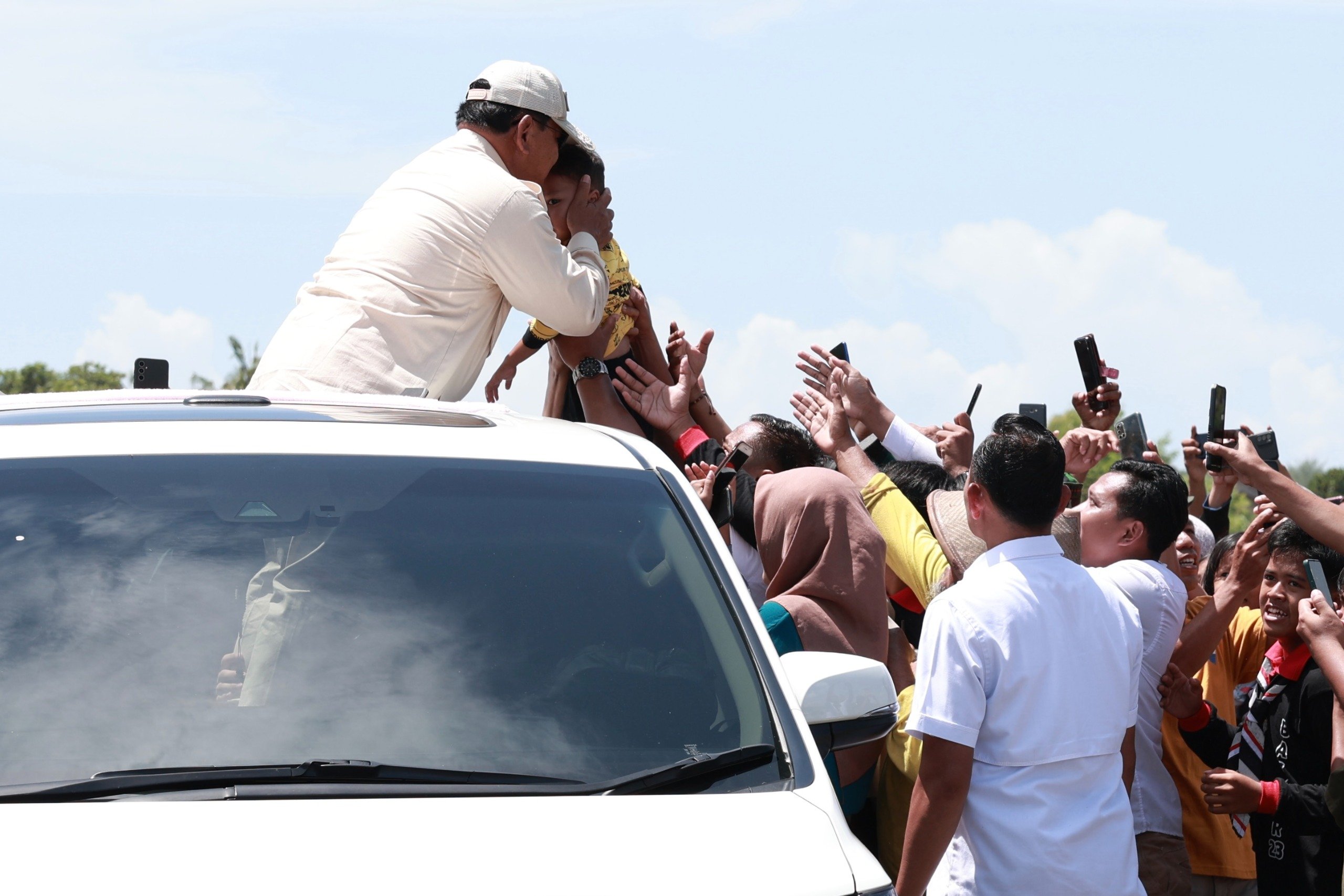 Prabowo Subianto sambangi kediaman SBY di Pacitan (SinPo.id/Tkn)