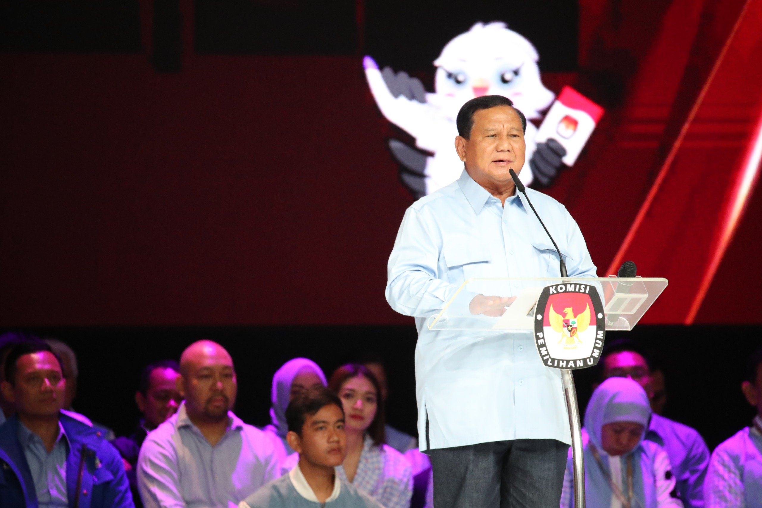 Prabowo Subianto di acara debat capres (Sinpo.id/Tim Media)
