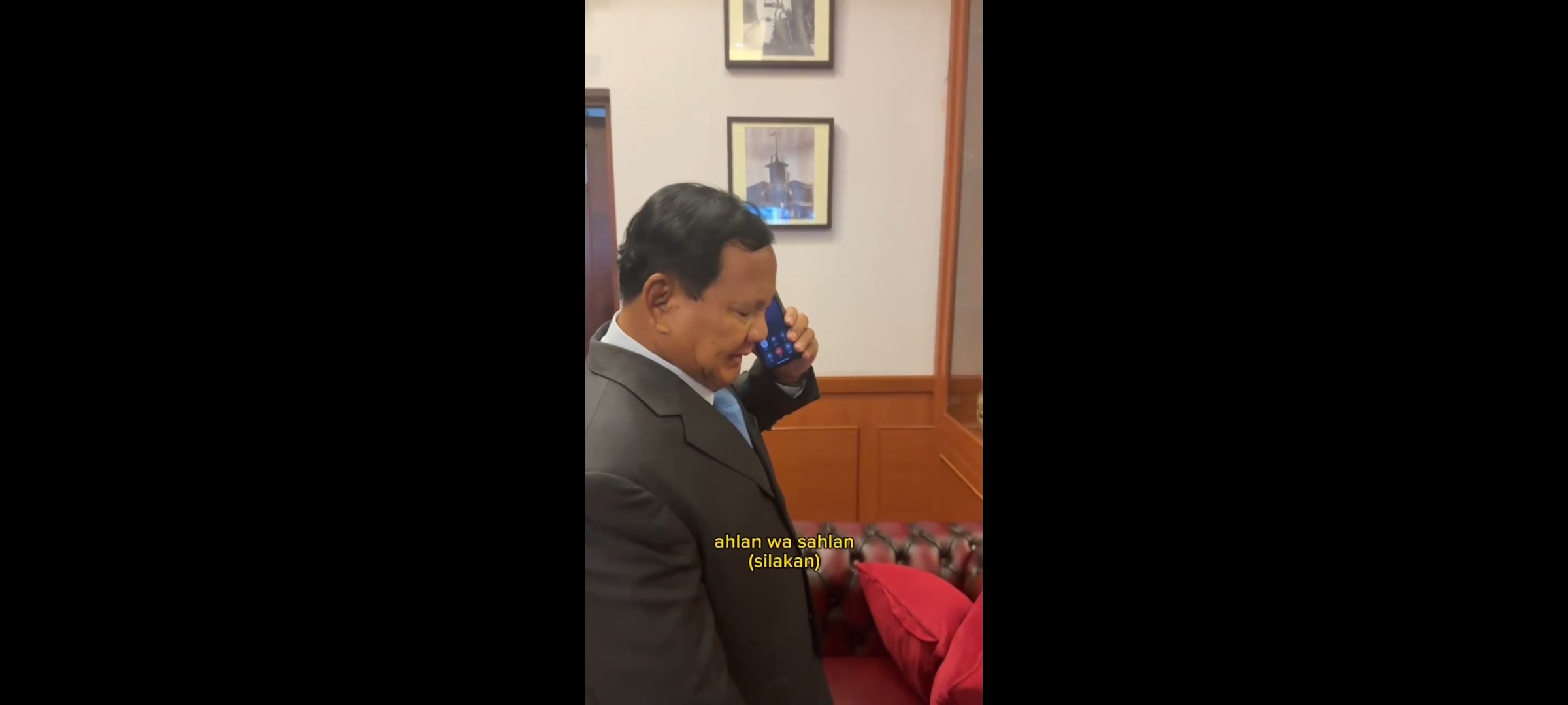 Prabowo menerima ucapan selamat dari Raja Yordania lewat sambungan telepon (Sinpo.id/Tim Media)