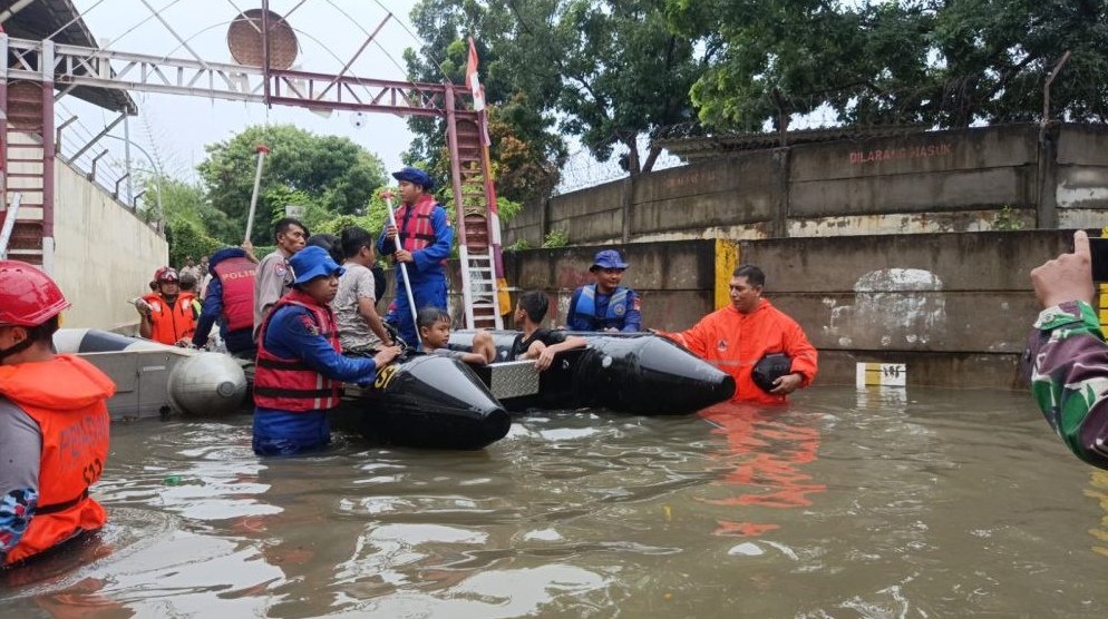 Banjir di Kelurahan Rawa Terate, Jakarta Timur. (SinPo.id/dok. BPBD DKI)