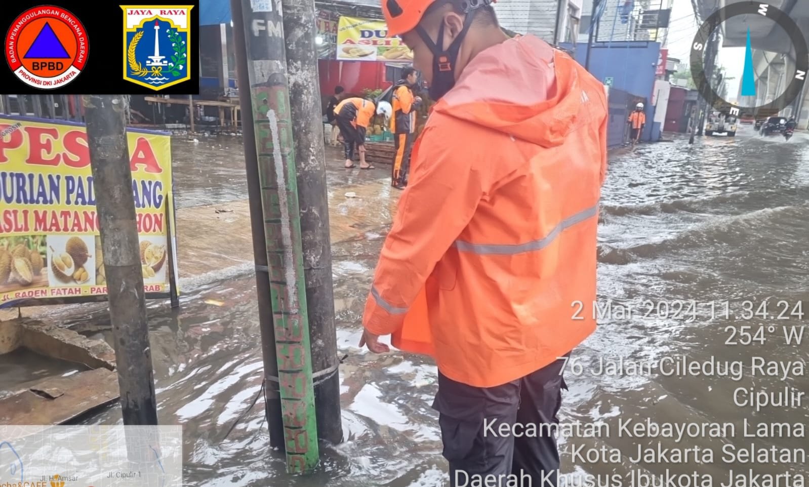 Hujan di Jakarta sebabkan genangan di ruas jalan (SinPo.id/BPBD)