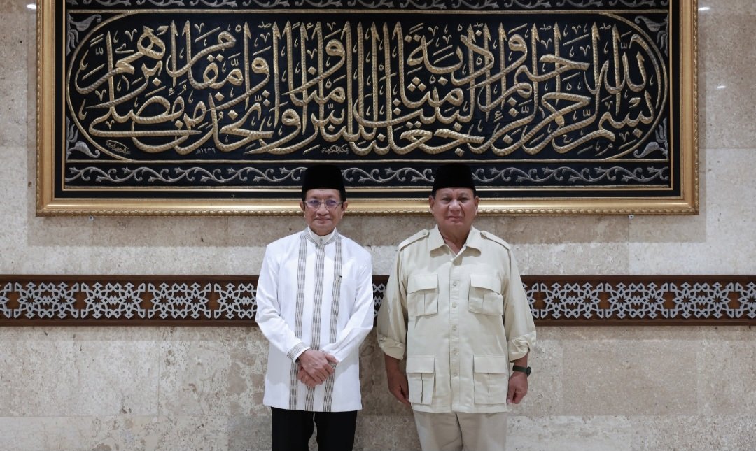 Imam besar Istiqlal bersama Prbaowo Subianto (SinPo.id/Tkn)