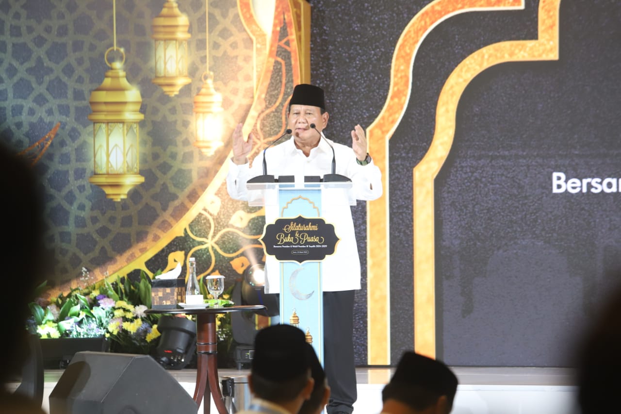 Prabowo hadiri buka puasa bersama relawan (SinPo.id/ashar)