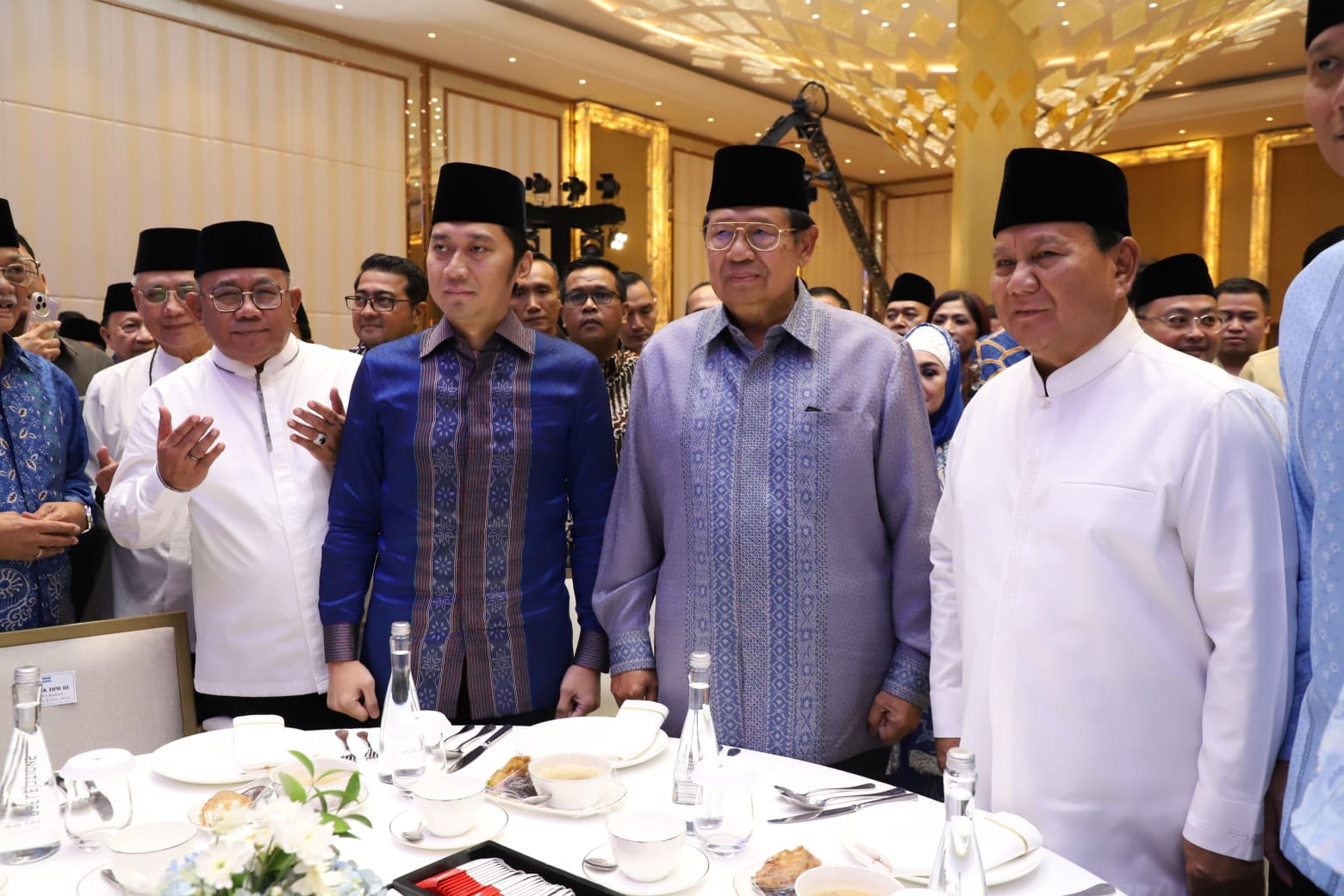 Prabowo dan SBY di Bukber Partai Demokrat (SinPo.id/ Ashar)