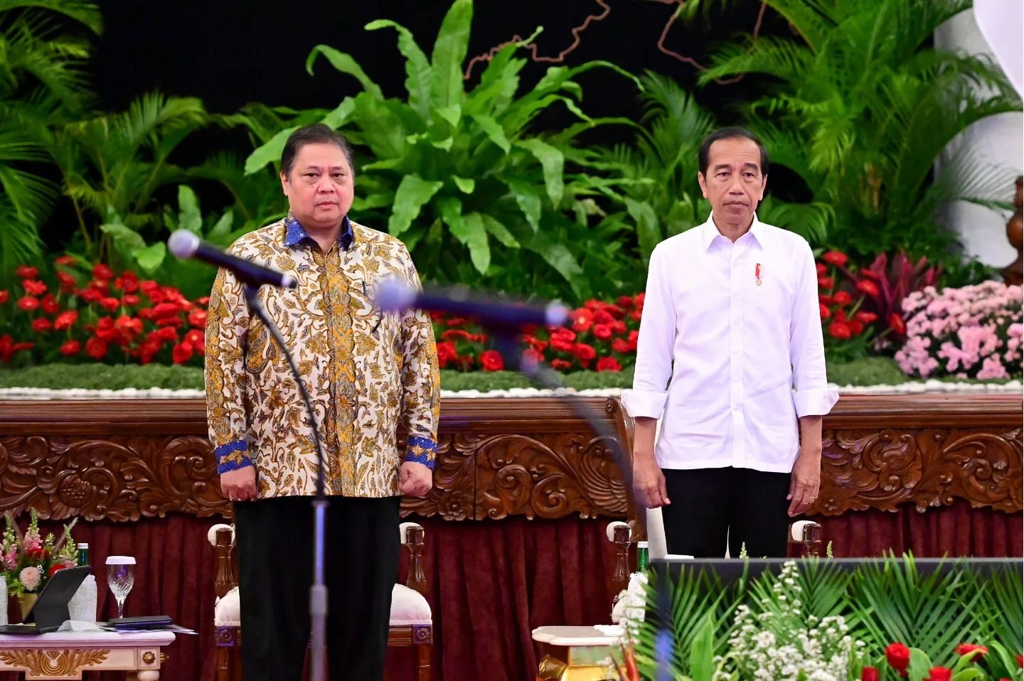 Airlangga bersama Presien Jokowi (SinPoid/ Golkar)