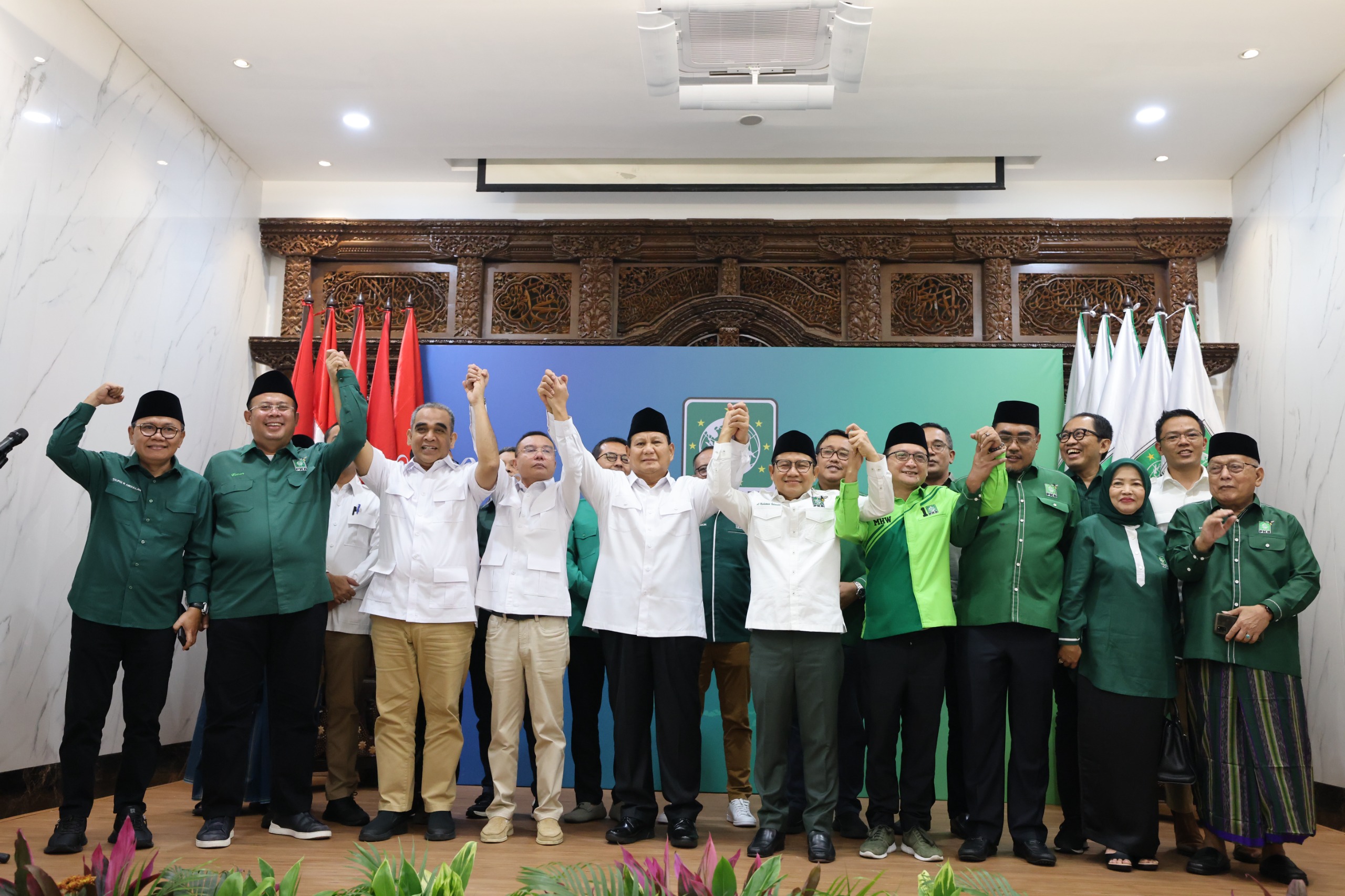 Prabowo berkunjung ke DPP PKB (SinPo.id/Tkn)