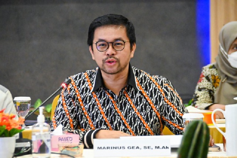 Anggota Komisi XI DPR RI Marinus Gea. (SinPo.id)