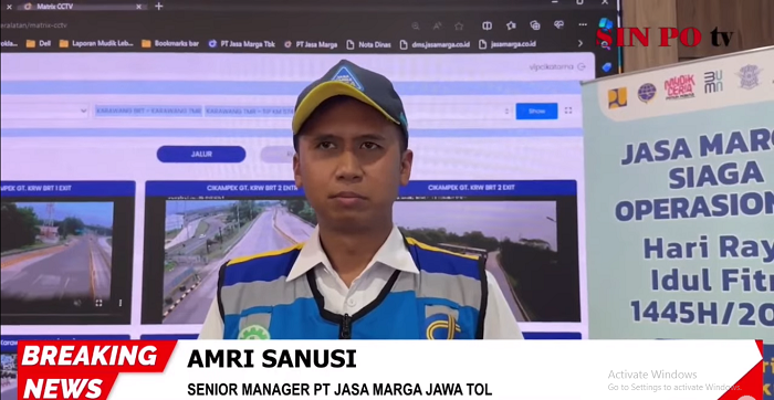 Senior Manager Jasamarga Transjawa Tol, Amri Sanusi (Tangkapan layar SinPo TV)