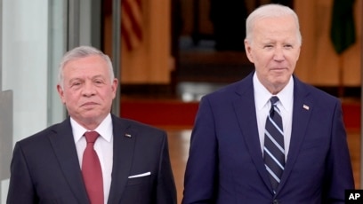 Presiden Joe Biden bersama Raja Abdullah II (SinPo.id/AP)