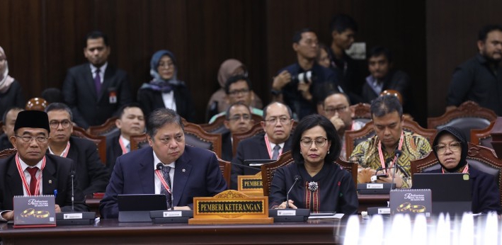Empat meneteri Jokowi hadiri sidang PHPU di MK (SinPo.id/MKRI)