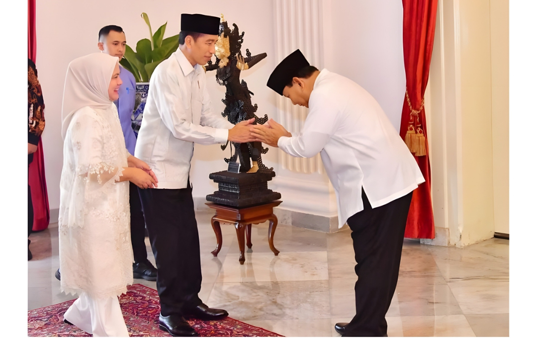 Prabowo Subianto saat mengunjungi Presiden Jokowi di Istana Negara (SinPo.id/ Tim Media)