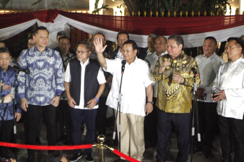 Prabowo Subianto dan para elite KIM (SinPo.id/ Ashar)