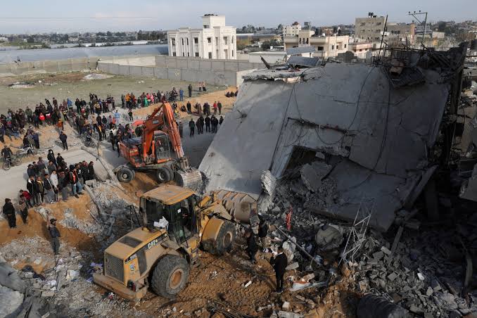Serangan Israel di Rafah pada 16 Februari (SinPo.id/Reuters)