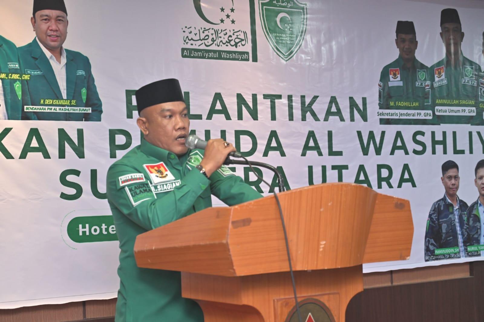 Ketua Umum Pimpinan Pusat Gerakan Pemuda Al Washliyah (PP GPA) Aminullah Siagian (SinPo.id/dok.Istimewa)