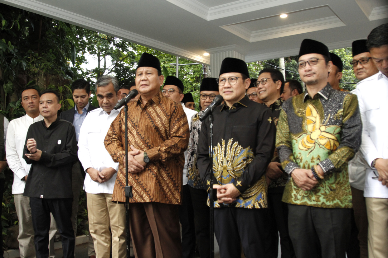 Prabowo Subianto saat bertemu Cak Imin di Kertanegara (SinPo.id/ Ashar)