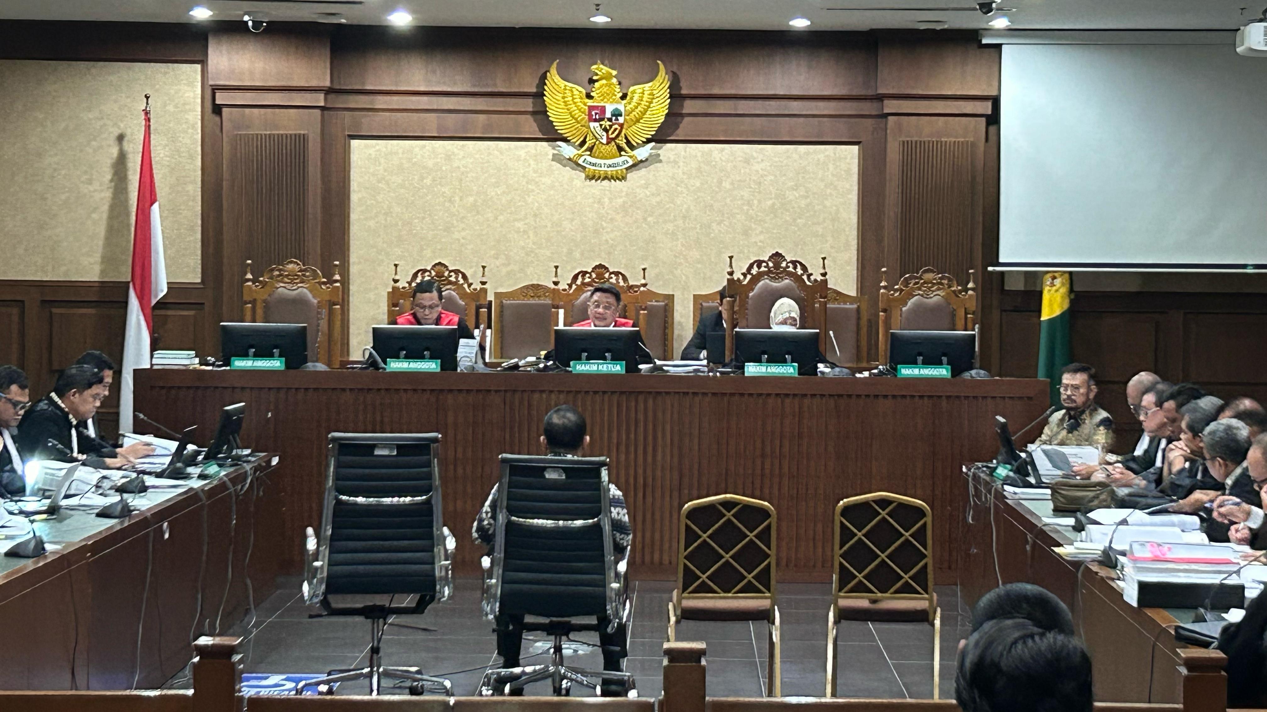Sidang dugaan korupsi Kementerian Pertanian dengan terdakwa SYL, di Pengadilan Tipikor pada Pengadilan Negeri Jakarta Pusat (SinPo.id/ David)