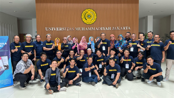 Peserta pelatihan “Pancasila Sebagai Laku” di kampus Universitas Muhammadiyah Jakarta (SinPo.id/UMJ)
