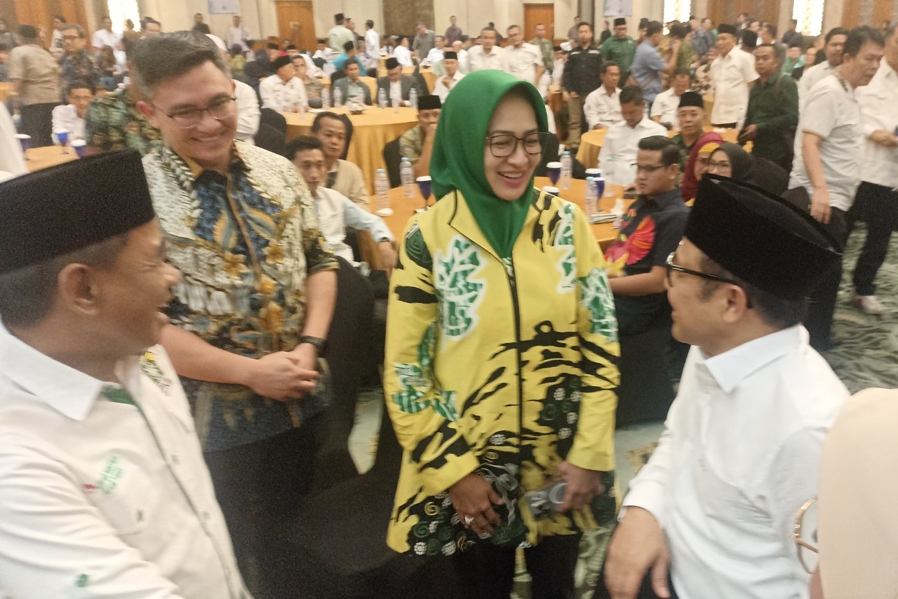 Politikus Partai Golkar Airin Rachmi Diany menghadiri Taaruf Politik Calon Kepala Daerah untuk wilayah Banten, DKI Jakarta, dan Jawa Barat yang digelar PKB. (SinPo.id/Sigit Nuryadin)