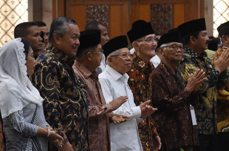 Acara halal bihalal Majelis Ulama Indonesia (MUI) di Jakarta pada Selasa, 7 Mei 2024. (SinPo.id/Antara)