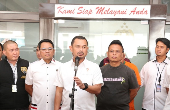 Konferensi pers kasus Caleg PKS Aceh terkait kasus narkoba (SinPo.id/ Dok.Polri)